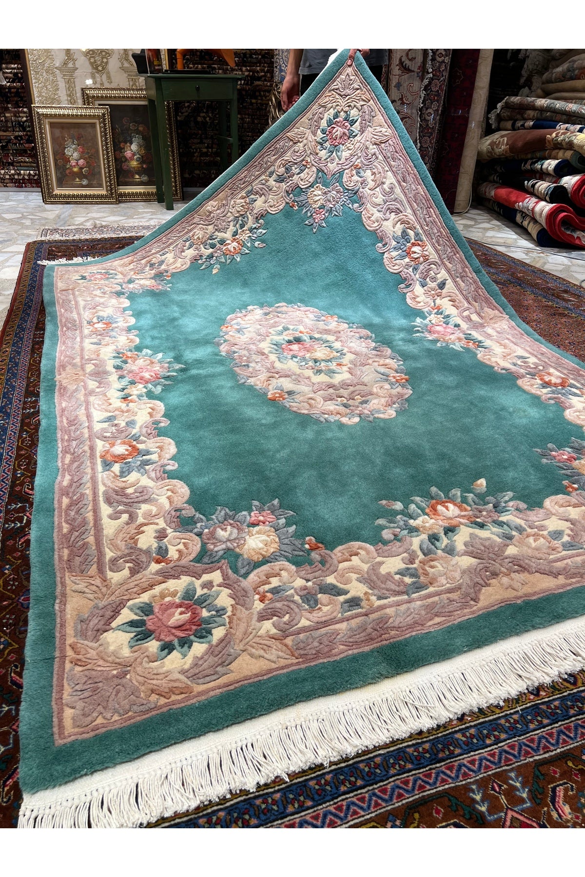 RD RAMAZAN DAG Hand Rug Art Hand-Woven Embossed Chinese Rug Size 245x170..