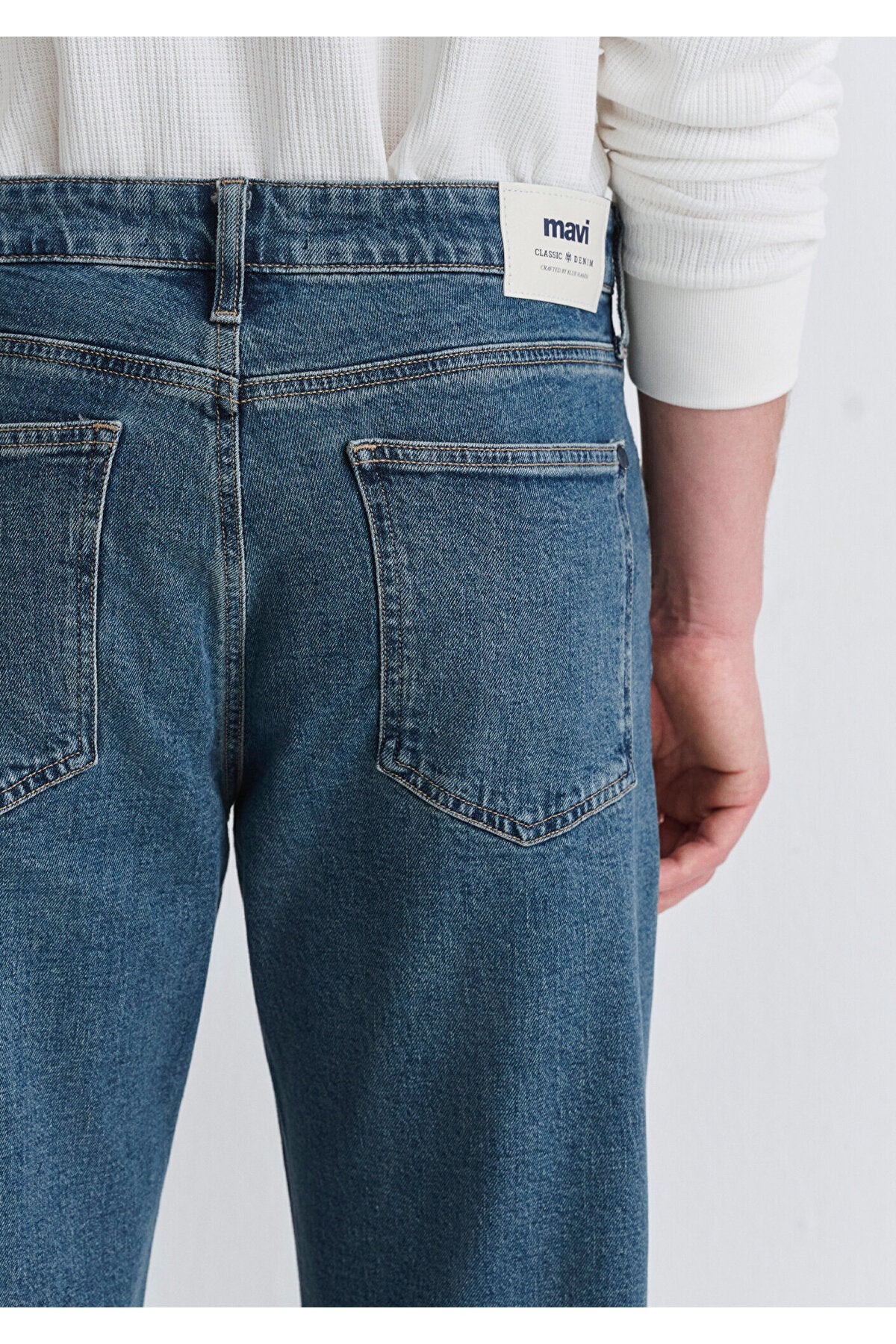 Marlon Classic Denim Foggy Jeans in Mavi 0019166-87850 - MALLTURK