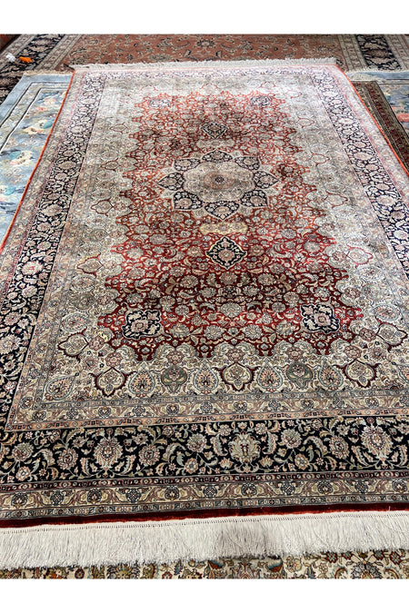 RD RAMAZAN DAG Hand Rug Art Hand-Woven Pure Silk Rug Size 250x150