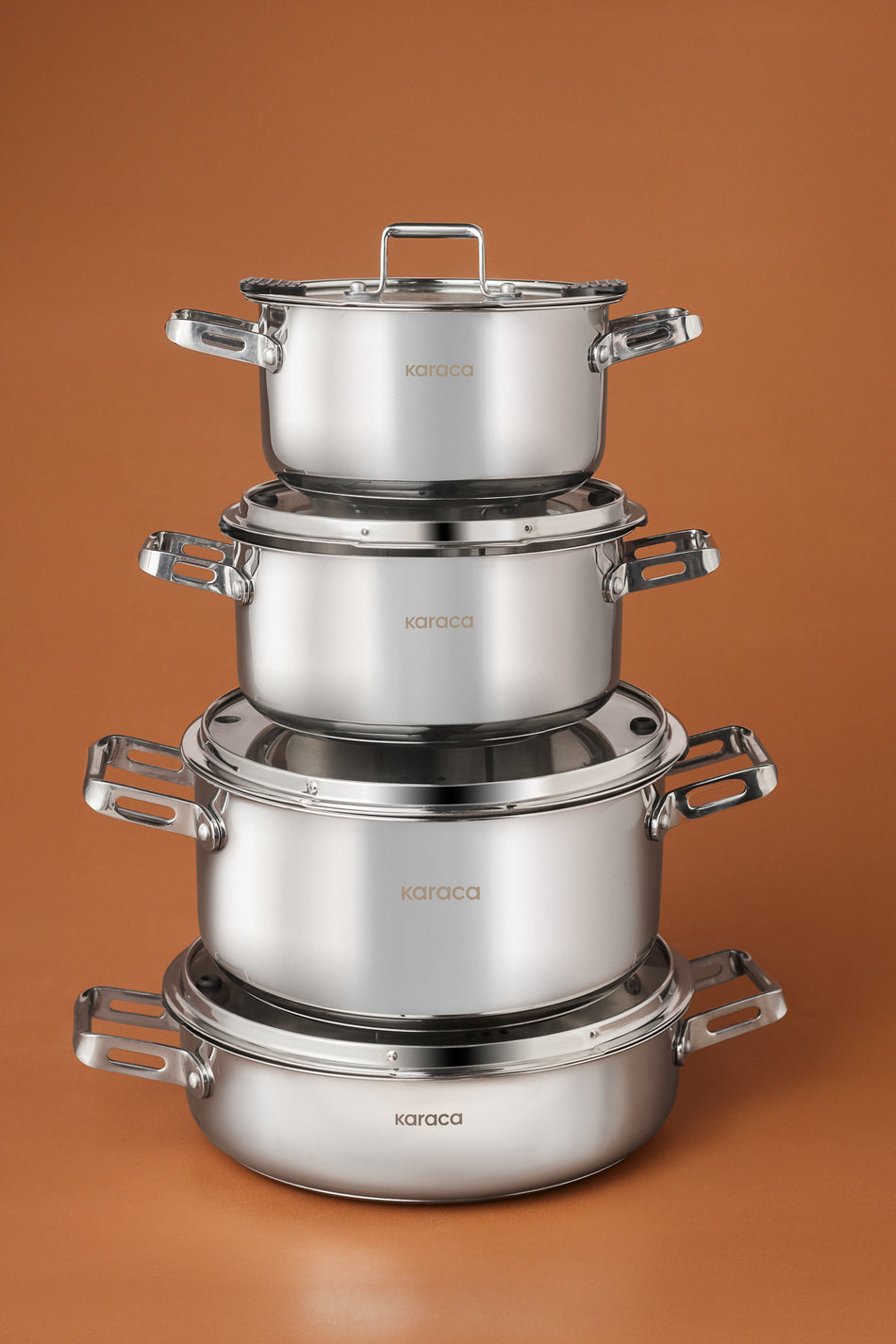 Karaca Powersteel 316+ Alberta Induction Compatible 8 Piece Cookware Set - MALLTURK