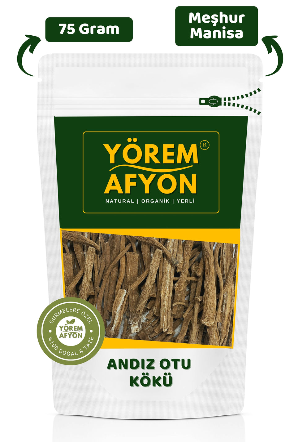 Gulcehre Yorem Afyon Famous Manisa Enemy Andiz Herb Root, Karaca Herb, Kefen Herb, Zimerit | 75gr. - MALLTURK