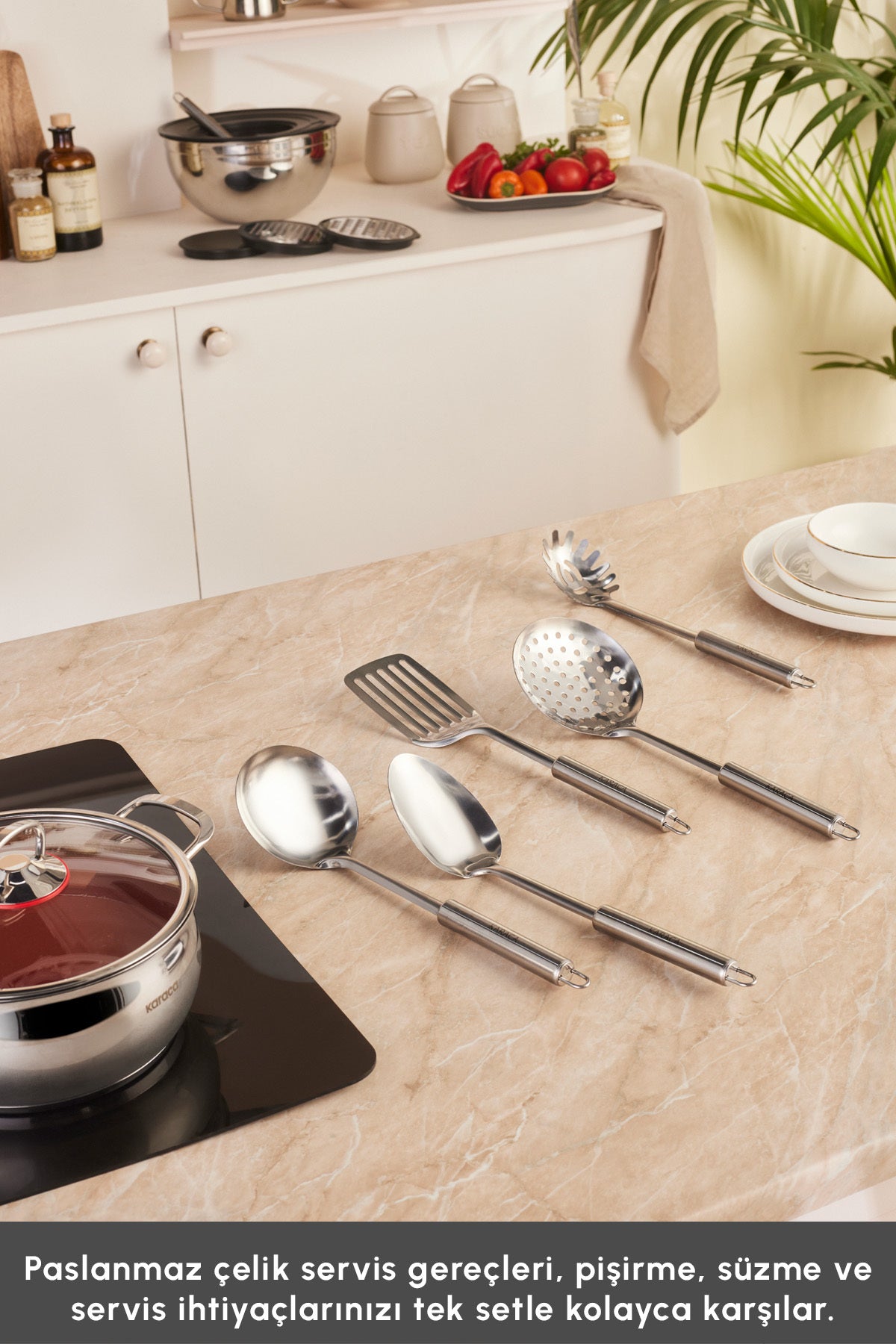 Karaca Karistir Pisir Sakla 18 Piece Karistirma Kabi ve Servis Gerecli Ceyiz Cookware Set - MALLTURK