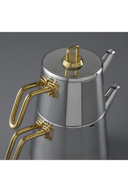 Jumbo Doha Titanium Gold Teapot - MALLTURK