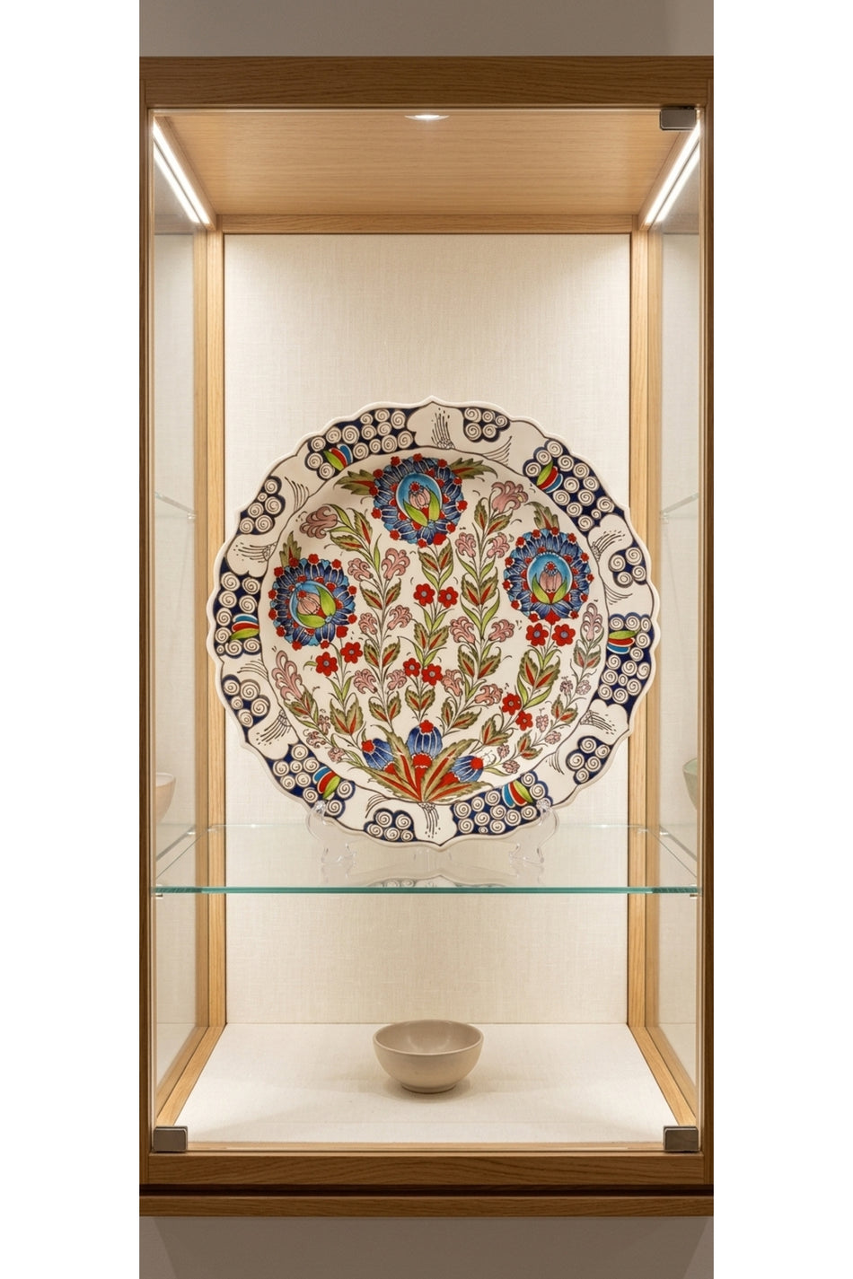 General Brands Traditional Handmade Flower Patterned Tile Plate Otantik Decorative Ceramic Wall and Vitrin Plate - MALLTURK