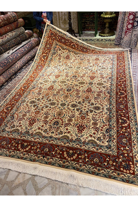 RD RAMAZAN DAG Hand Rug Art Hand-Woven Sumerbank Hereke Rug Cotton Base Wool Weave olup Natural Dye - MALLTURK