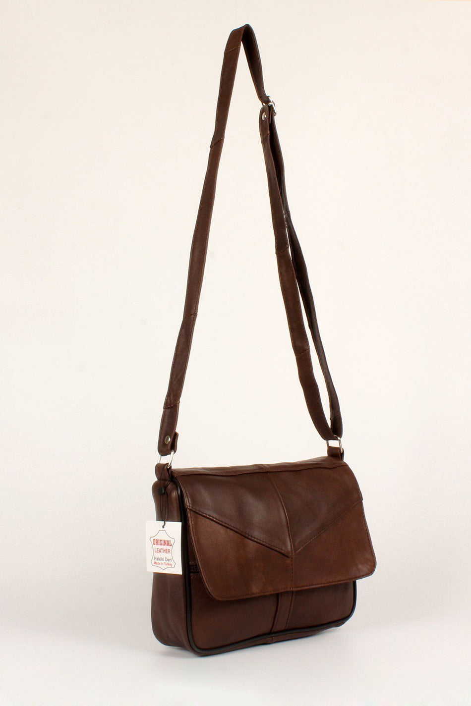 Fubileather Carmen Genuine Leather Crossbody Messenger Bag Black 24x20