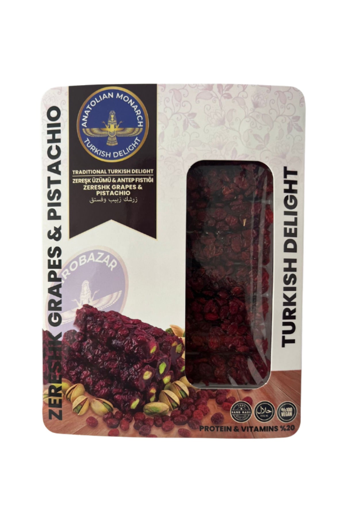 Airo bazar zeresk Pistachio Turkish Delight 125 g Turkish Delight Gift Box tatli proteinle zenginlestirilmis - MALLTURK