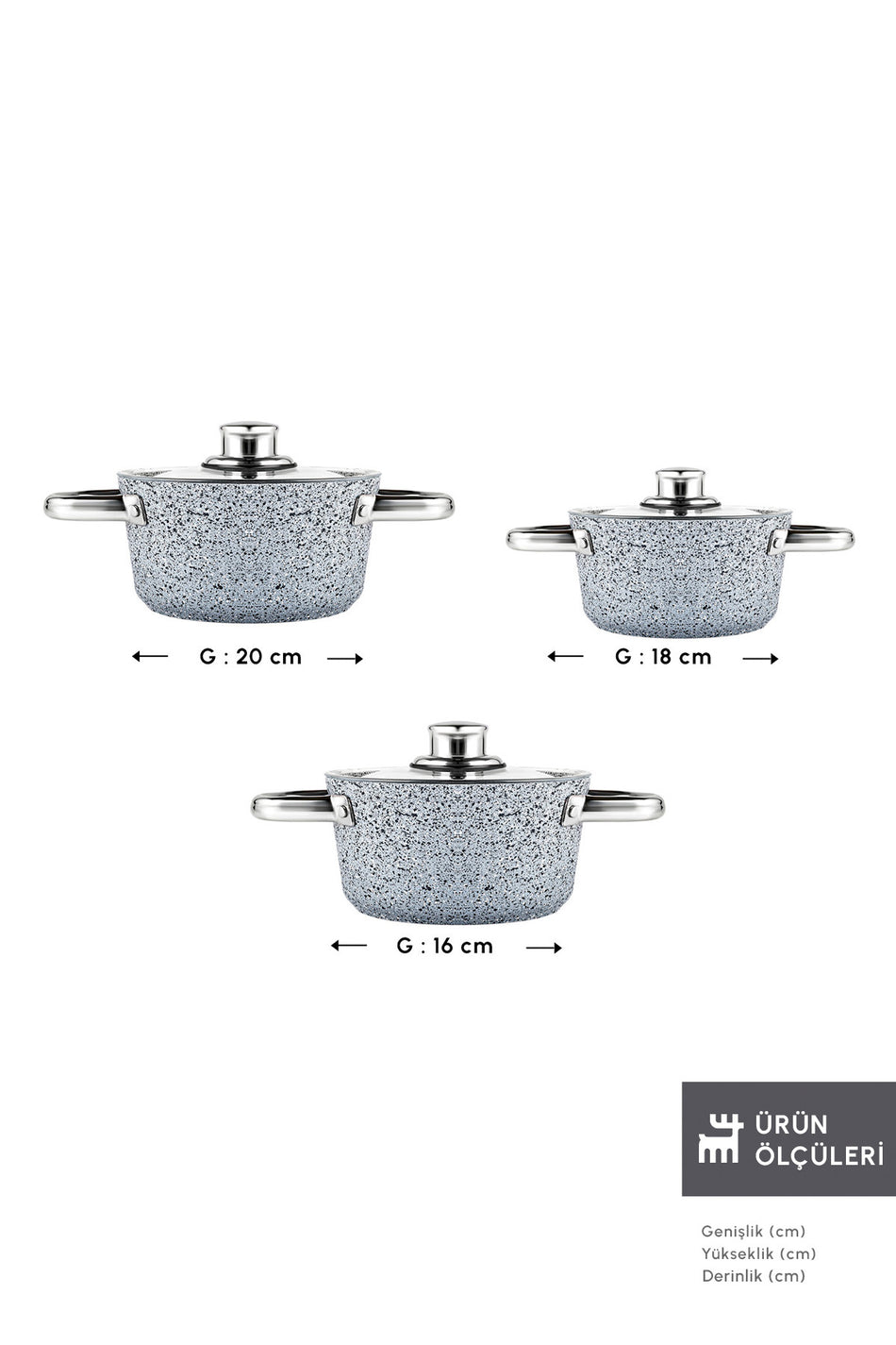 Karaca Biogranit Nare 6 Piece Midi Cookware Set - MALLTURK