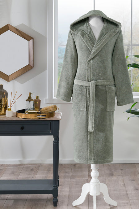 Ozdilek Woven Hooded Bathrobe - MALLTURK