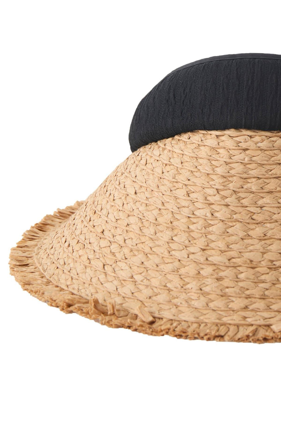 Hasema Black Banded Adjustable Size Knitted Straw Hat HSM-23