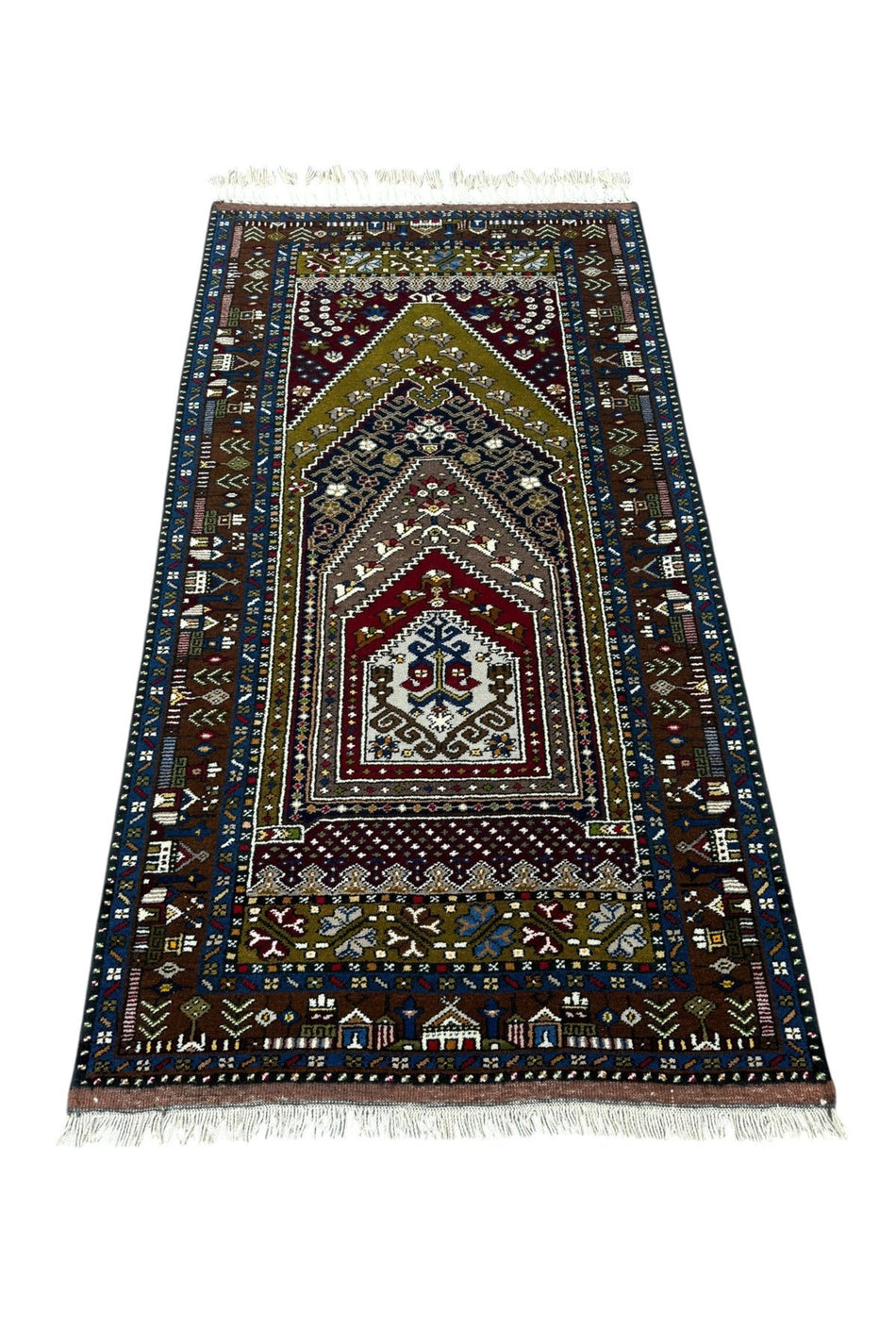 BURAK Hali Handwoven Brand New Collectible Yahyalı Carpet 117x220 cm Natural Dye 100% Wool Carpet - MALLTURK