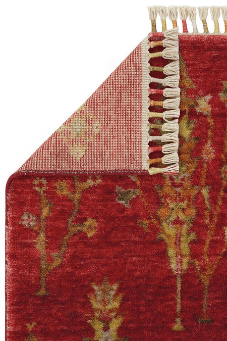 Cool Hali Galata 08 Red Carpet Authentic Living Room Carpet Scandinavian Carpet Bamboo Carpet Handwoven Hallway Carpet - MALLTURK