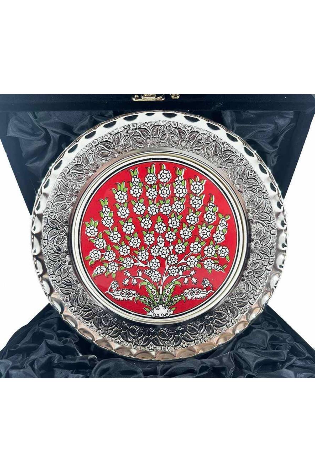 Cini Evi Tree of Life Patterned Silver Plate 25cm - MALLTURK