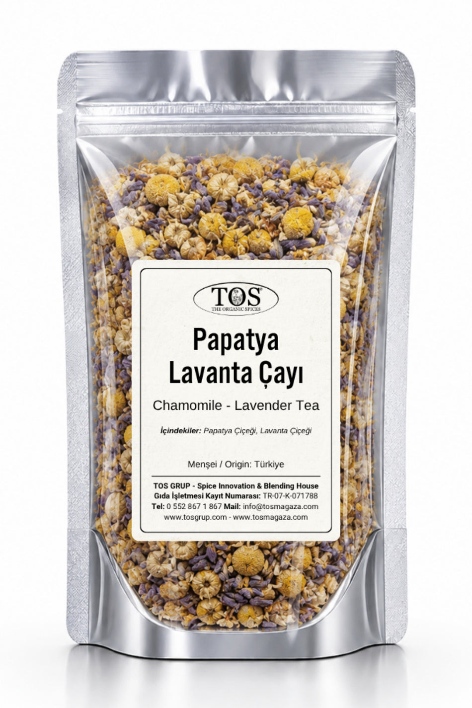 TOS The Organic Spices Chamomile - Lavender Tea 40 gr (1st Quality) Chamomile - Lavender Tea