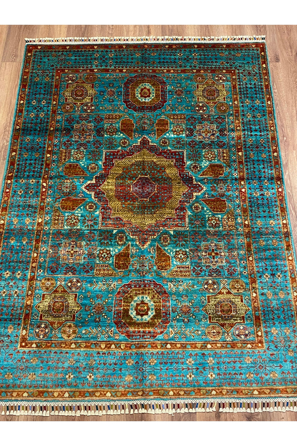 fethiyehalikilim Hand-Woven Afghan Memluk Rug %100 Wool%100 Hand-Woven Natural Decorative Rug, Handcrafted Original Design