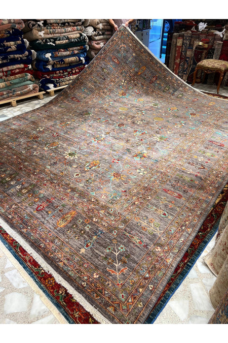 RD RAMAZAN DAG Hand Rug Art Hand-Woven Afgan Sultani Rug Premium Kalitesi Size 395x310 - MALLTURK