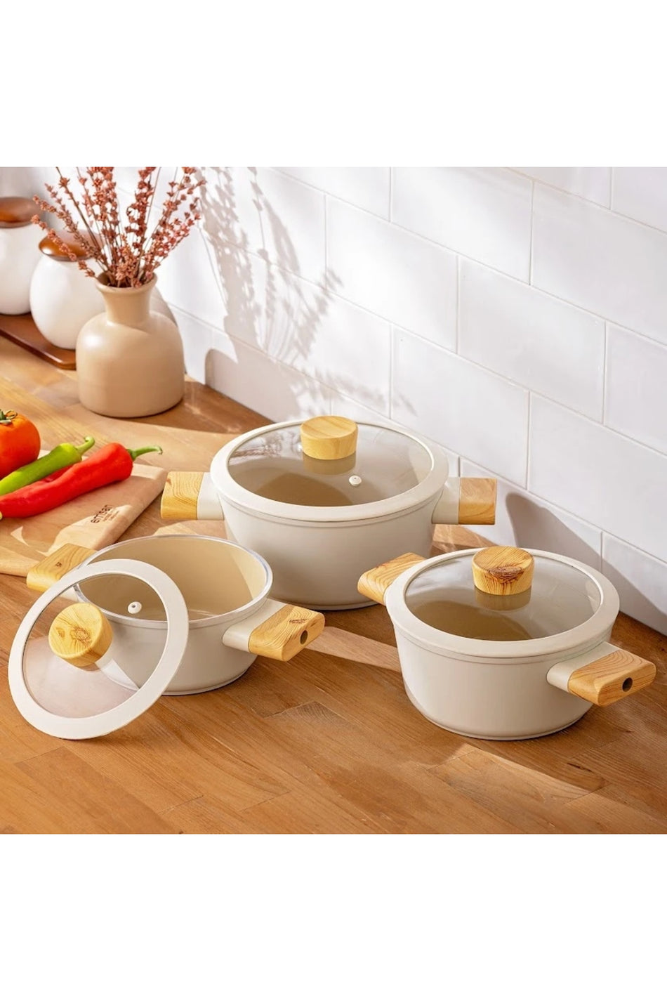 Emsan Swiss Crystal 6 Piece Midi Cookware Set - MALLTURK