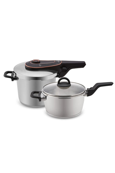 Karaca Discovery induction Base Pressure Cooker Set Rose 4 6 Liters - MALLTURK