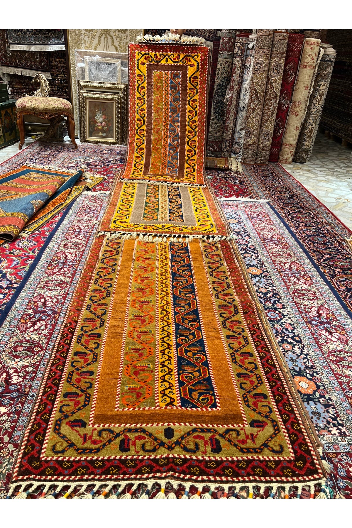 RD RAMAZAN DAG Hand Rug Art Hand-Woven Sivas Sal Pattern Rug Size 167x87
