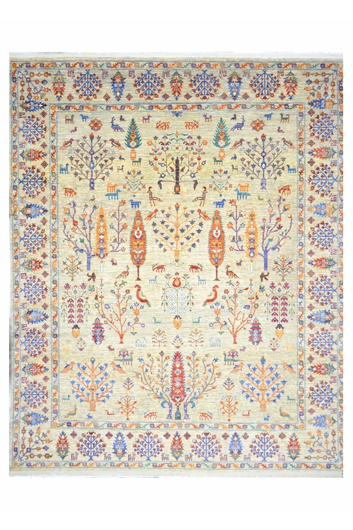 KilimCo. Wool Hand-Woven Afgan Rug 242x310 cm (7.5m2) - MALLTURK