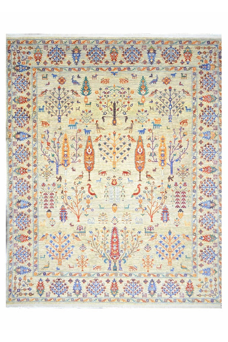 KilimCo. Wool Hand-Woven Afgan Rug 242x310 cm (7.5m2) - MALLTURK