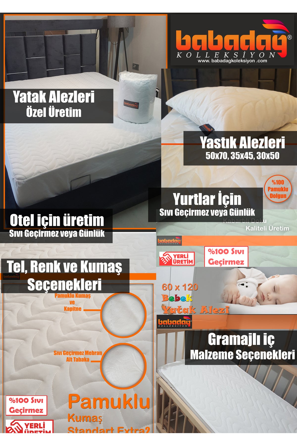 babadag kolleksiyon Waterproof Mattress Protector - MALLTURK
