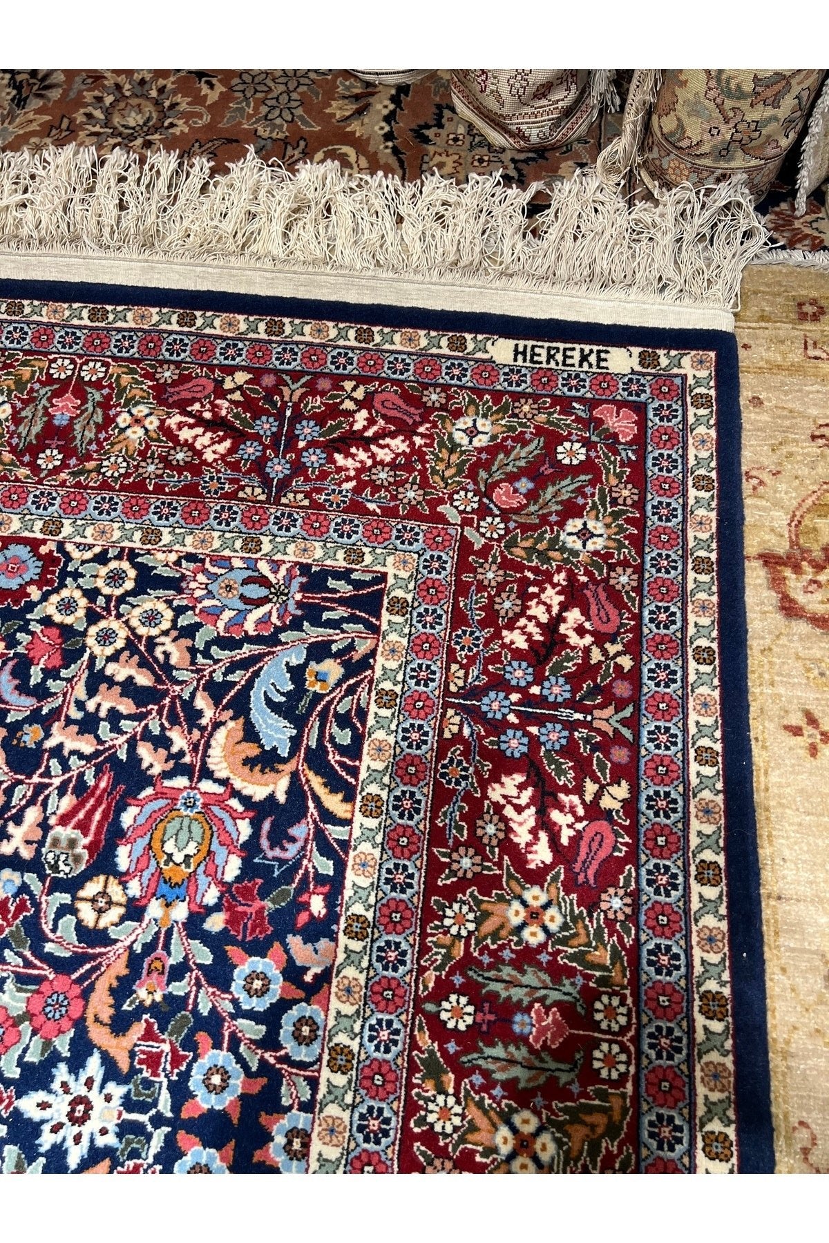 RD RAMAZAN DAG Hand Rug Art Hand-Woven Hereke Rug Imzalidir Lalezar Design Size 300x200 - MALLTURK