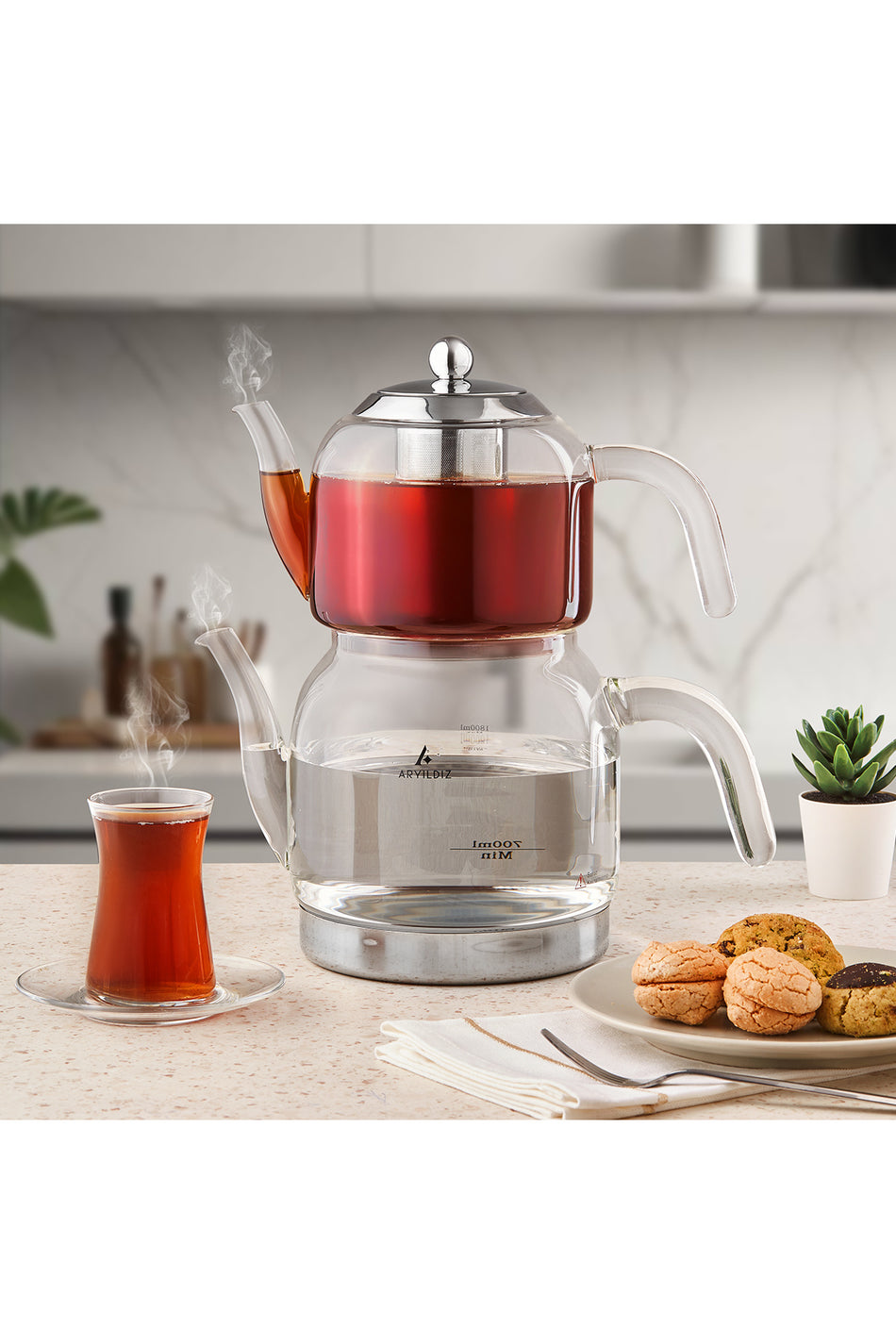 Aryildiz Brillante Glass Teapot - MALLTURK
