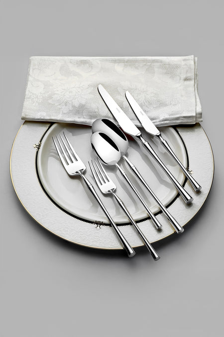 Nehir marbella Plain 12 Place Setting 84 Piece Boxed Flatware Set - MALLTURK