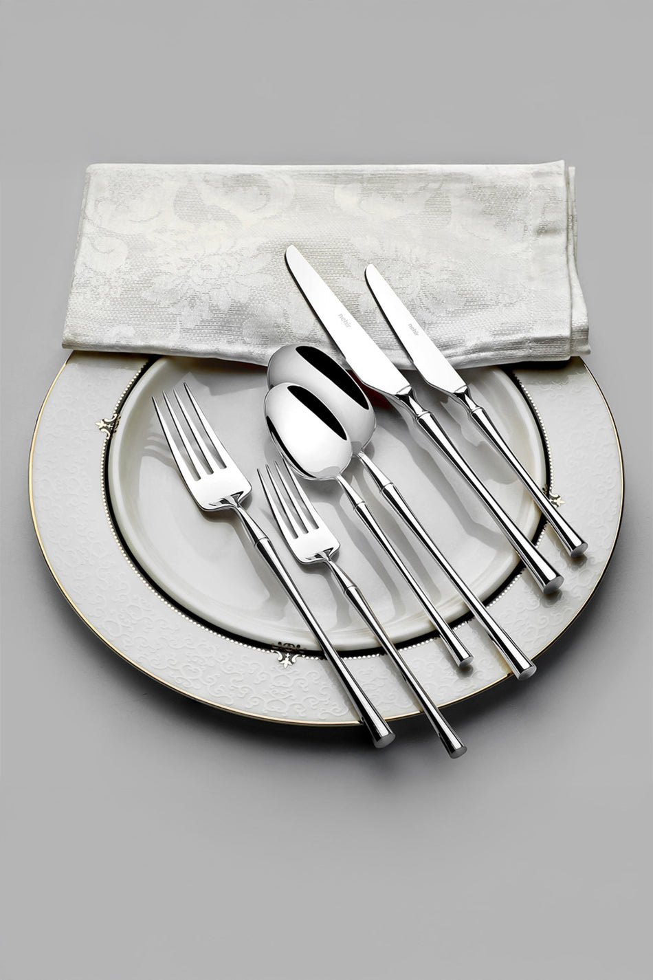Nehir marbella Plain 12 Place Setting 84 Piece Boxed Flatware Set - MALLTURK