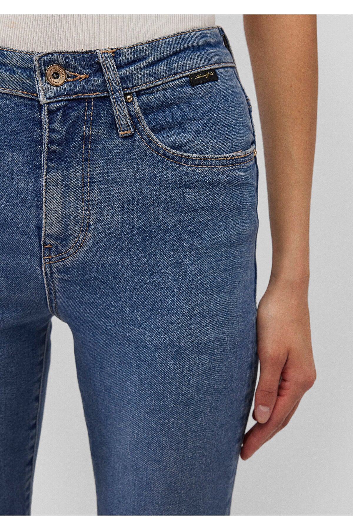 Cindy Gold Shape Dark Mavi Jeans 100277-87897 - MALLTURK