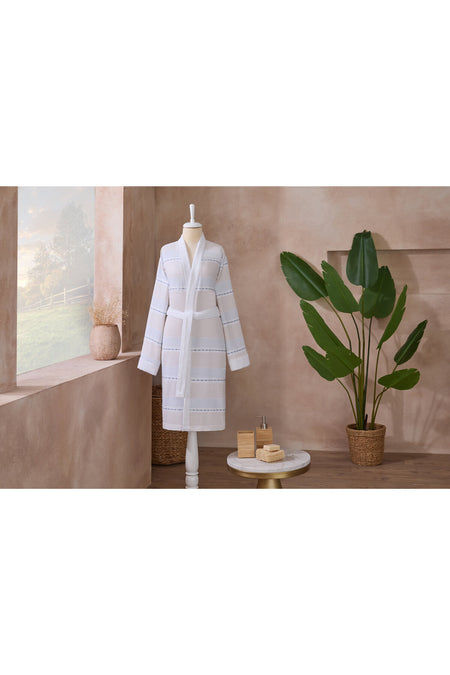 Ozdilek Textura Peshtemal Kimono Bathrobe - MALLTURK