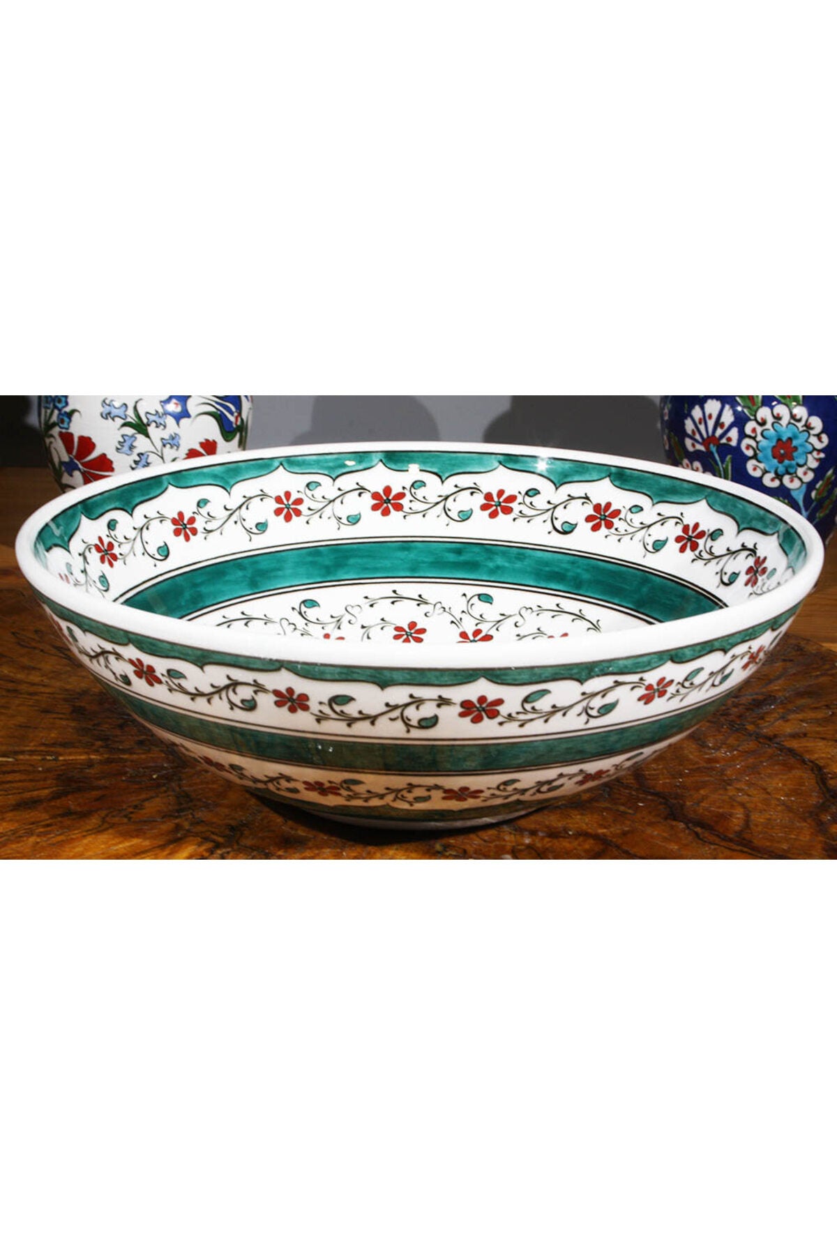 Cini Evi Halic Pattern 30cm Iznik Bowl - MALLTURK