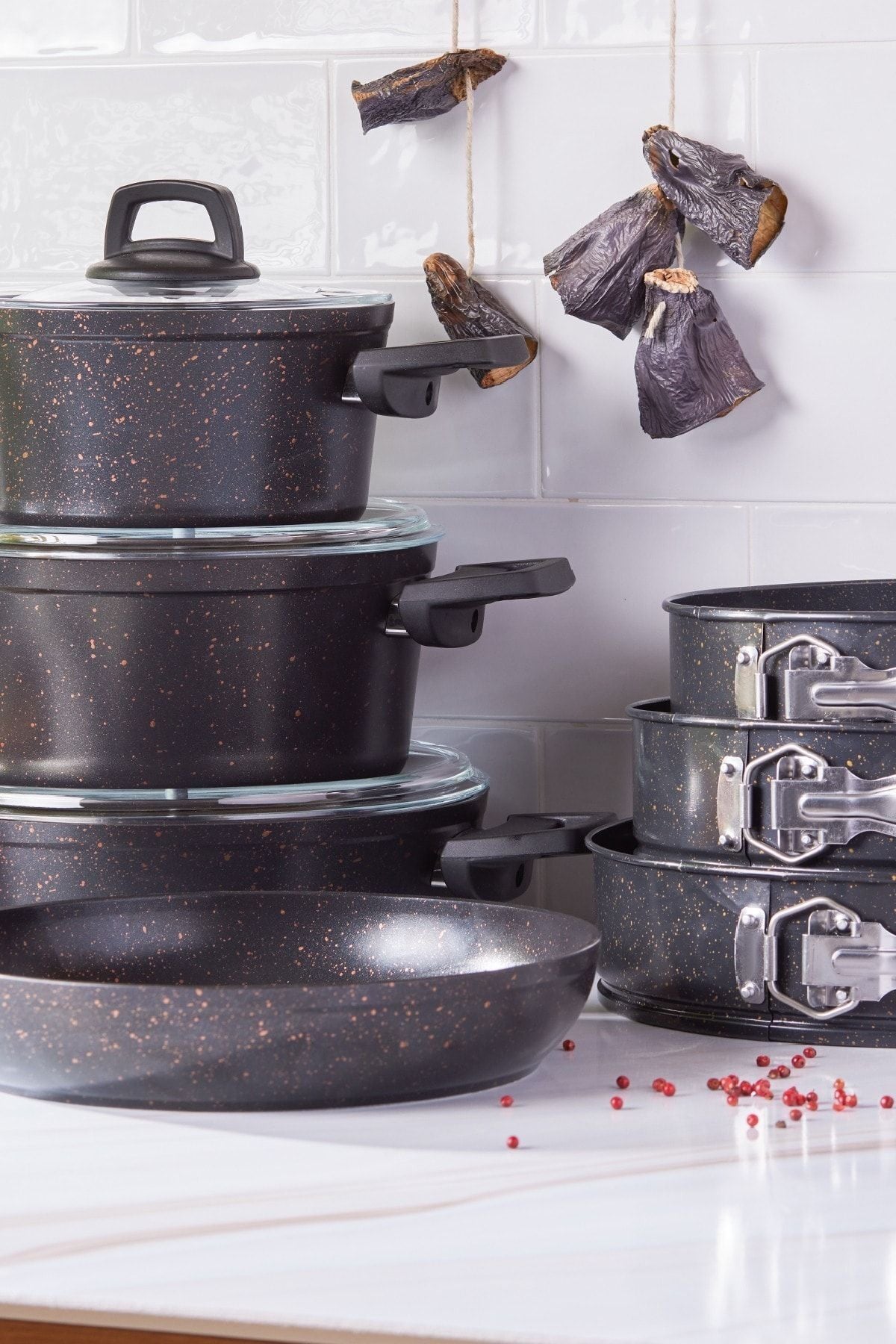 Karaca Biogranit Blackgold 10 Piece Cookware Set