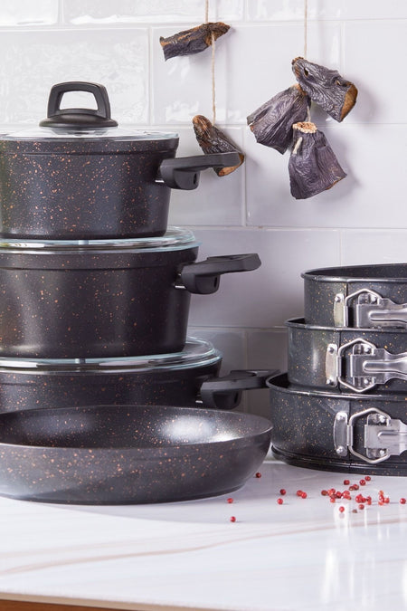Karaca Biogranit Blackgold 10 Piece Cookware Set