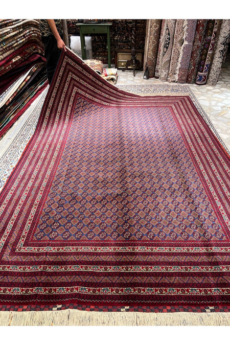 RD RAMAZAN DAG Hand Rug Art Hand-Woven Afgan Hoca Roshnai Rug Premium Quality Size 300x200 - MALLTURK
