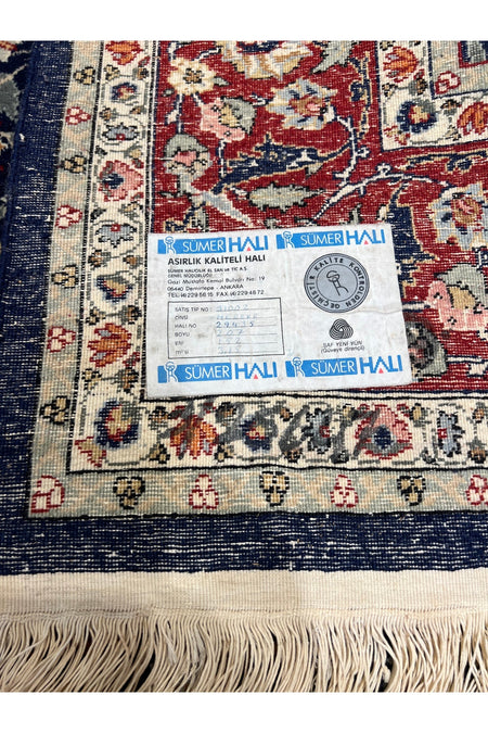 RD RAMAZAN DAG Hand Rug Art Hand-Woven Sumerbank Hereke Rug 100.Anniversary Series Seven Mountains Flower Design Size 207x1.53 - MALLTURK