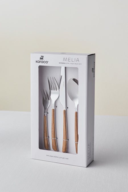 Karaca melia 24 Piece 6 Place Setting Flatware Set - MALLTURK
