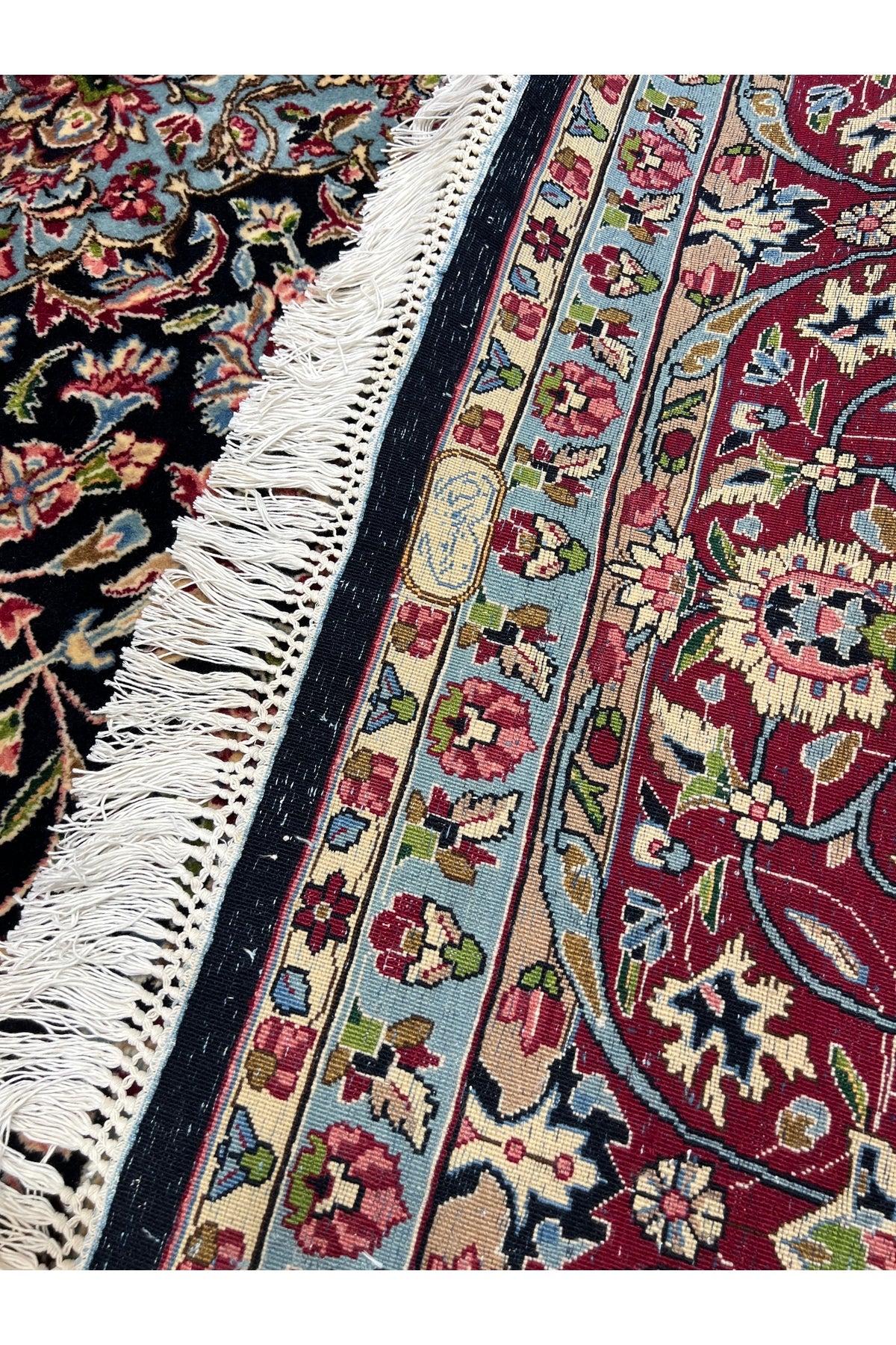 RD RAMAZAN DAG Hand Rug Art Hand-Woven Iranian kirman Rug Signed Collector Piece Natural Dye Size 4.45x2.95 - MALLTURK