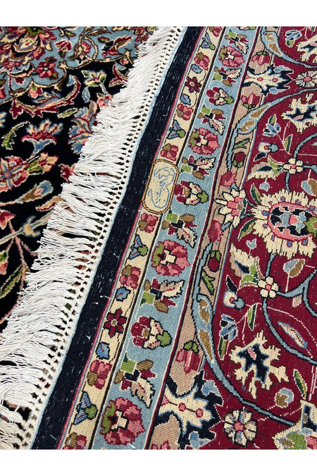 RD RAMAZAN DAG Hand Rug Art Hand-Woven Iranian kirman Rug Signed Collector Piece Natural Dye Size 4.45x2.95 - MALLTURK