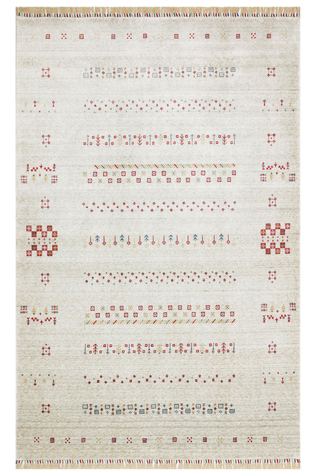Eko Hali Zara ZR 06 Beige is a special loom rug shaped by the intensive handiwork of women from Usak. - MALLTURK