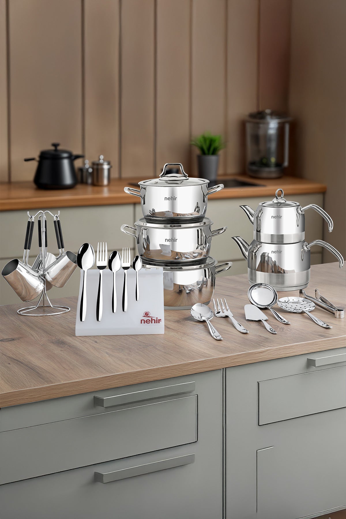 Nehir essential 80 Piece Stainless Steel ceyiz Set - MALLTURK