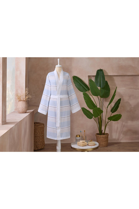 Ozdilek Textura Peshtemal Kimono Bathrobe - MALLTURK