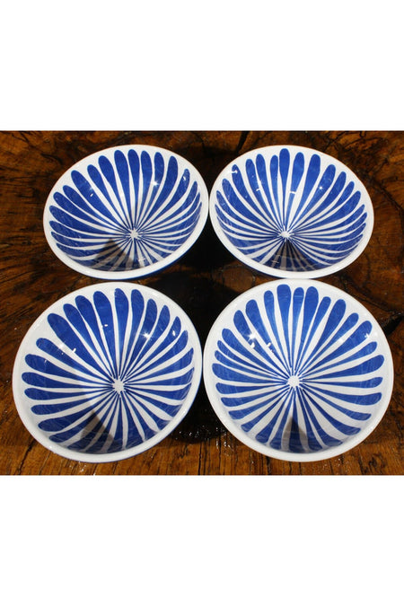 Cini Evi Blue White 4-Piece Bowl Set - MALLTURK