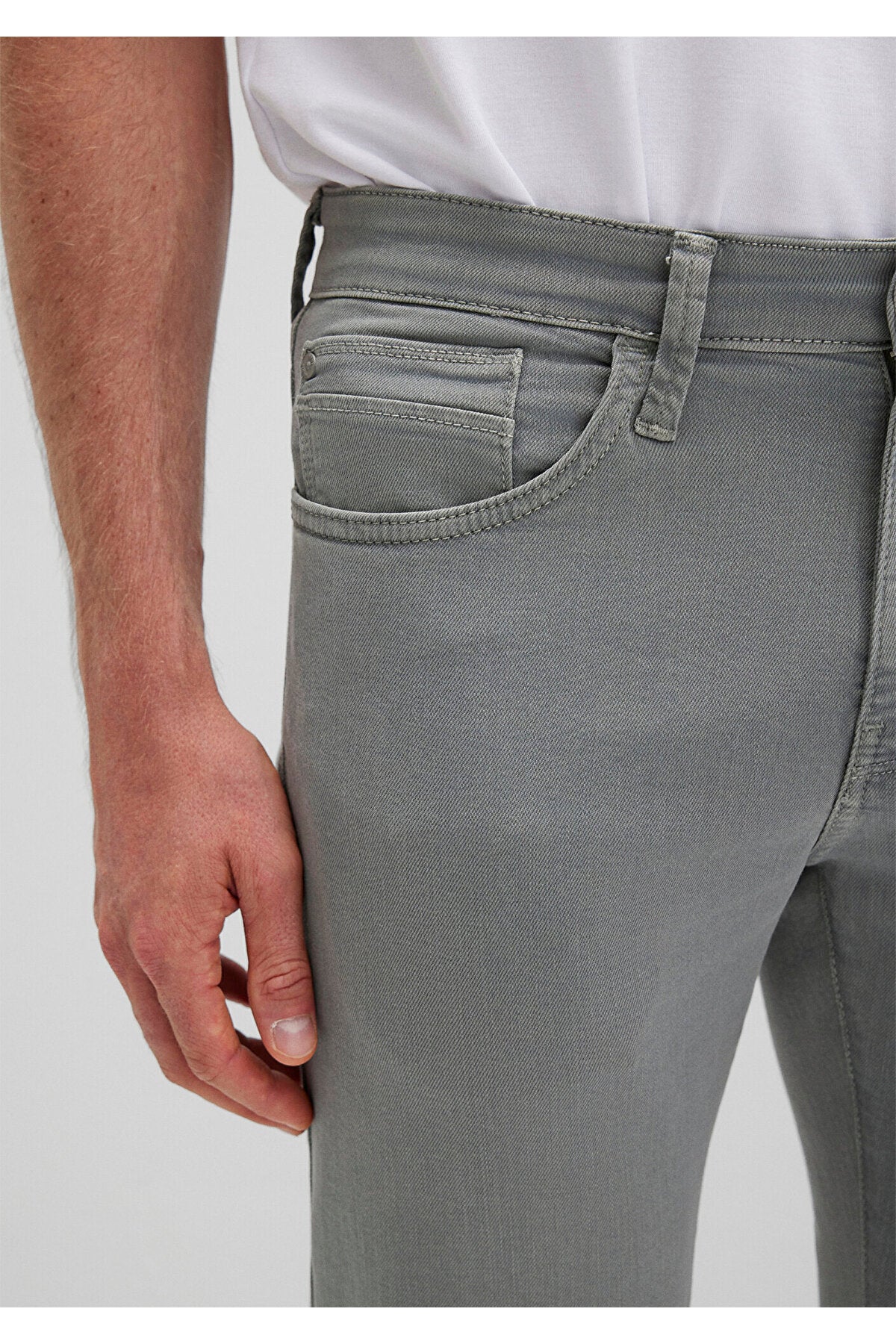 Mavi Marcus Shadow Grey Comfort Gabardine Trousers 0035180922 - MALLTURK