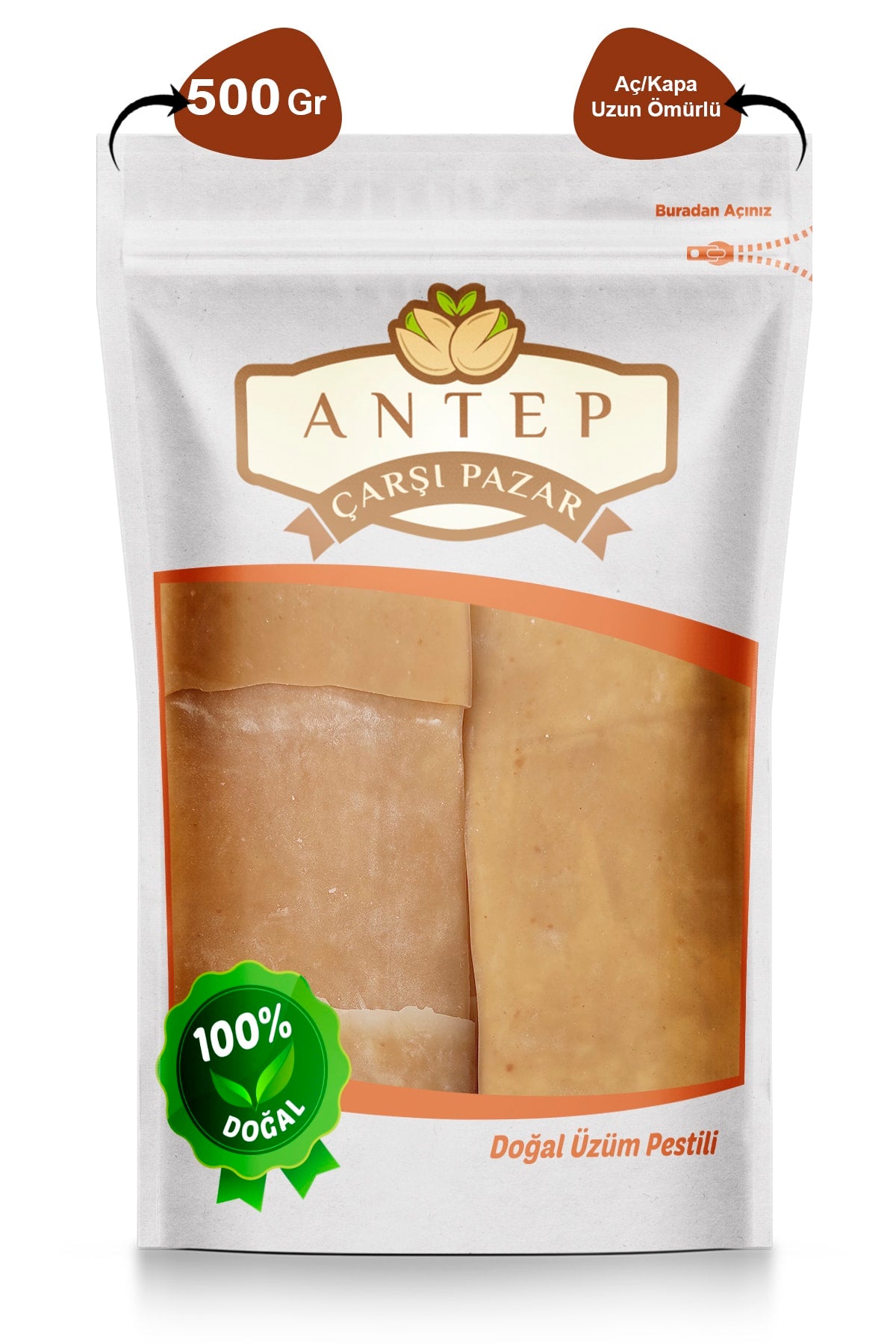 Antep Carsi Pazar Grape Fruit Leather 500 g - MALLTURK