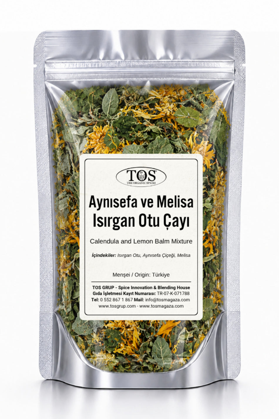 TOS The Organic Spices Calendula & Lemon Balm Nettle Tea 40 gr (1st Quality)