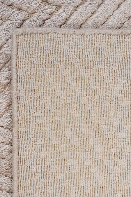 Naar Hali Nepal 3645 Beige Modern Handwoven Runner Rug 80x300 - MALLTURK