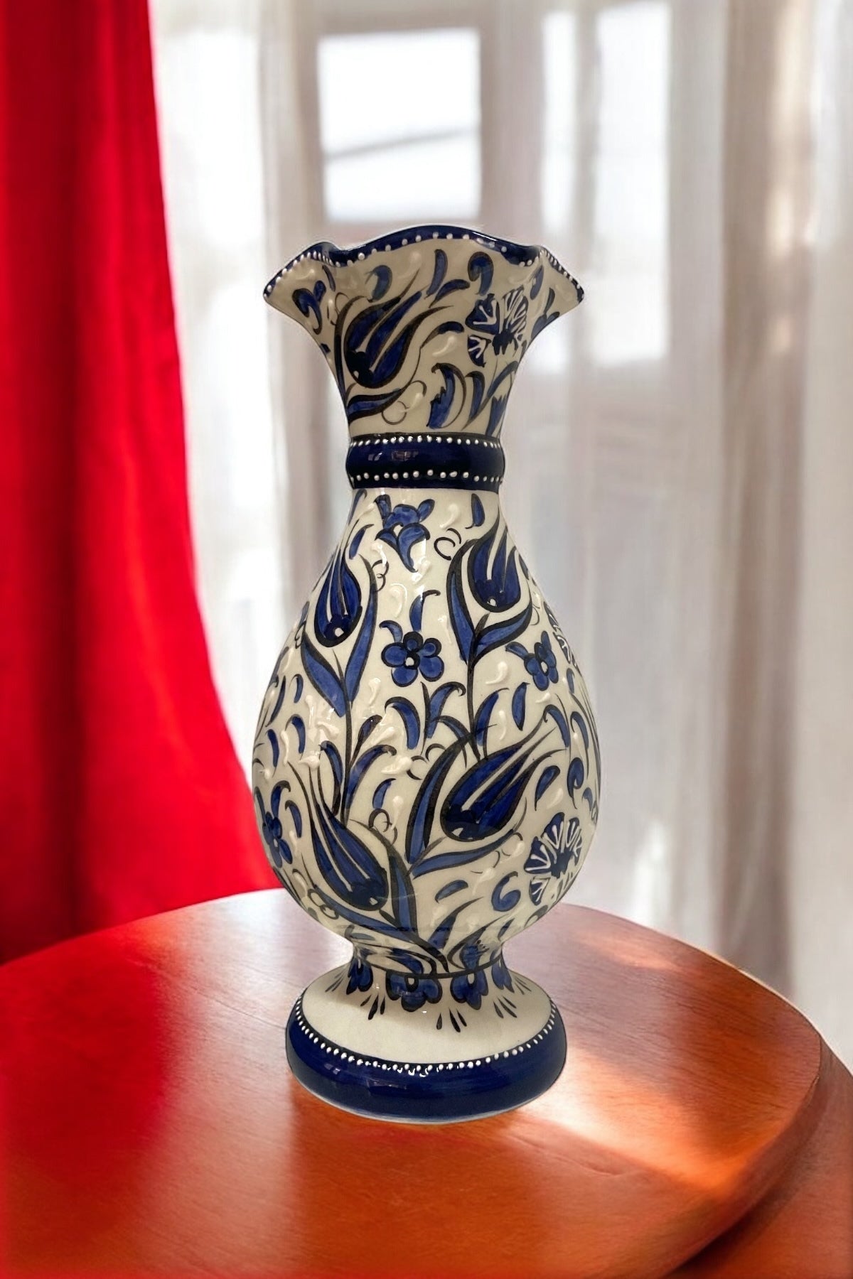 STORESZA Handcrafted Traditional Ceramic Vase - 30cm - MALLTURK