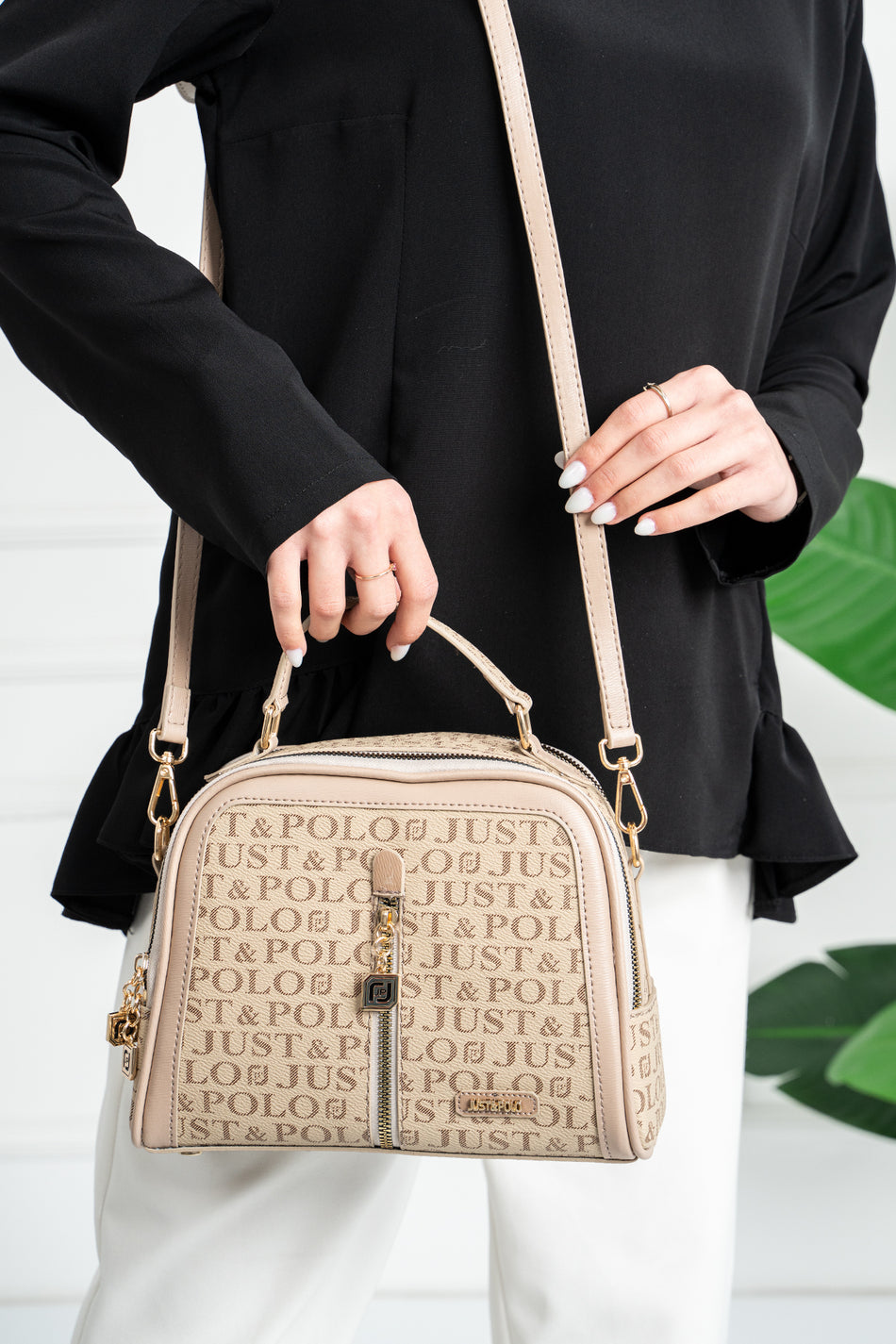 Just Polo Women's Shoulder and Handbag, 2 Compartments, Women's Bag - MALLTURK